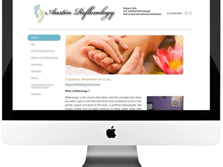 Reflexology Services Weebly Website Design