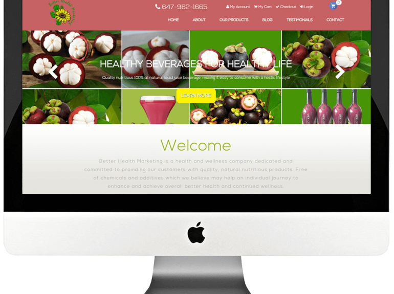 Better Health Marketing- Bootstrap Responsive WooCommerce website