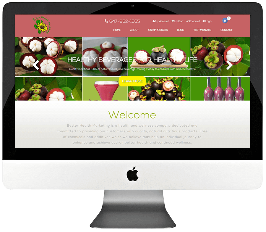 Better Health Marketing- Bootstrap Responsive WooCommerce website