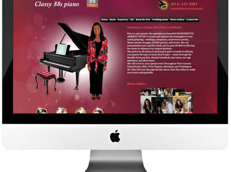 Pianist Custom WordPress Website Design