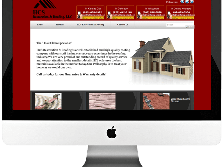 Restoration & Roofing Specialist Responsive WordPress Website Development