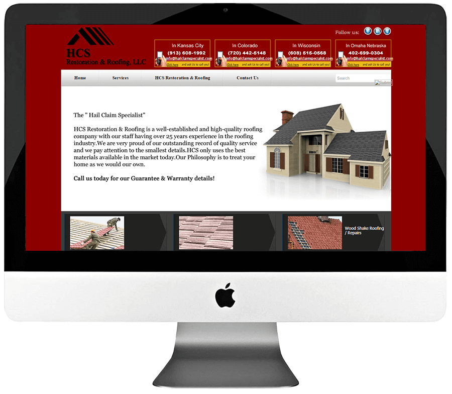 Restoration & Roofing Specialist Responsive WordPress Website Development