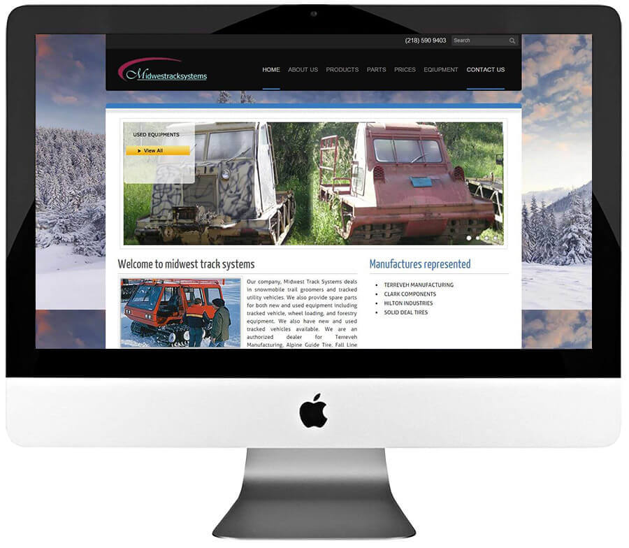 Snowmobile Trail Groomers and Tracked Utility Vehicles Dealer Weebly Web Design