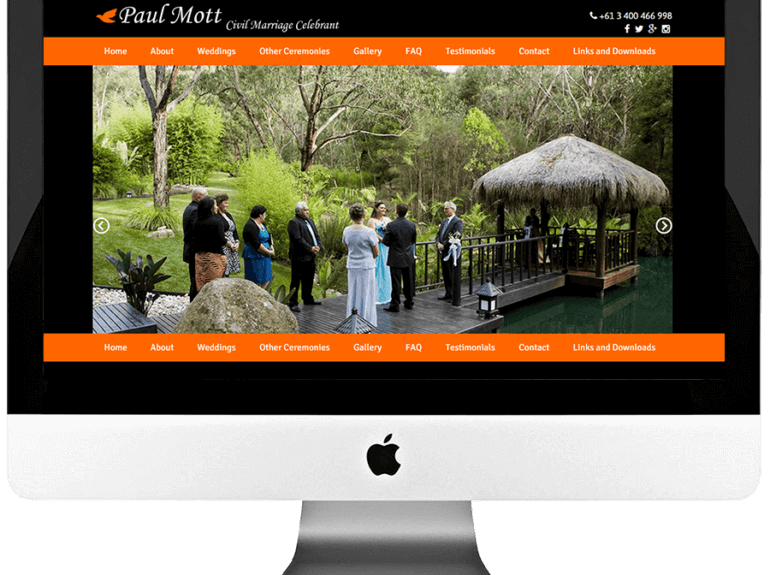 Civil Marriage Celebrant Responsive WordPress Web Design