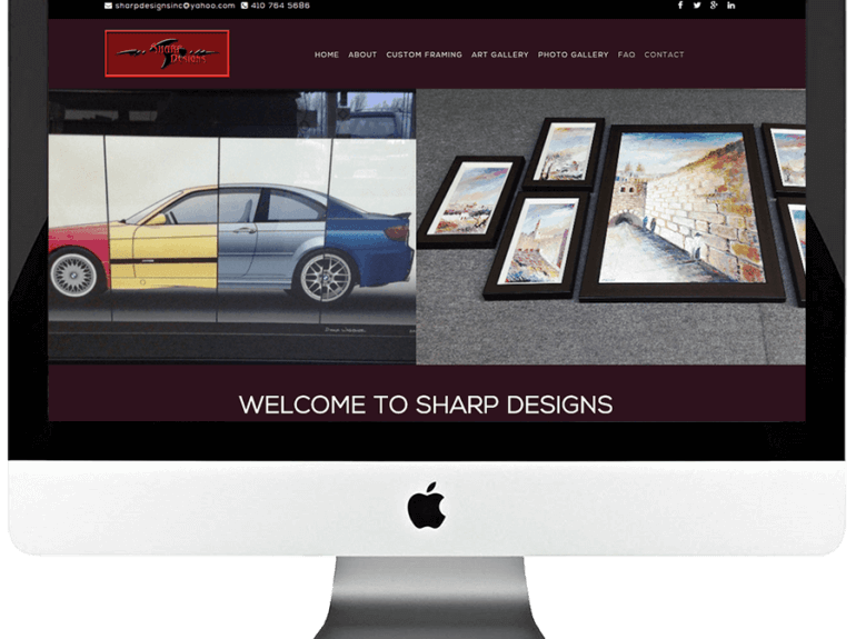 Custom Picture Framing Enterprise Responsive WordPress Website Development