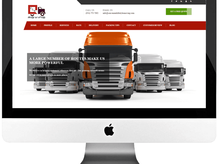 Moving Company Responsive WordPress Web Design