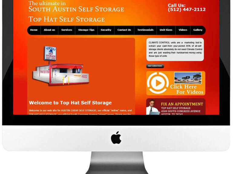 Self Storage Company WordPress Website Design