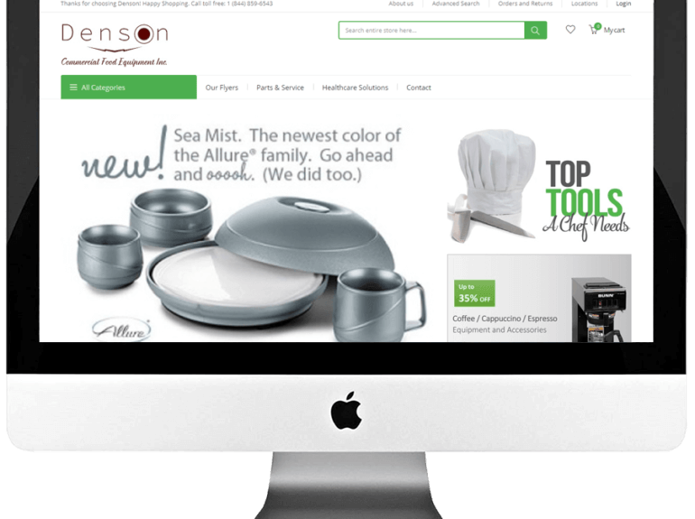 Commercial Food Equipment Supplier Magento Store Development