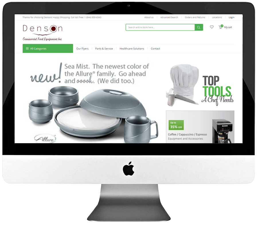 Commercial Food Equipment Supplier Magento Store Development