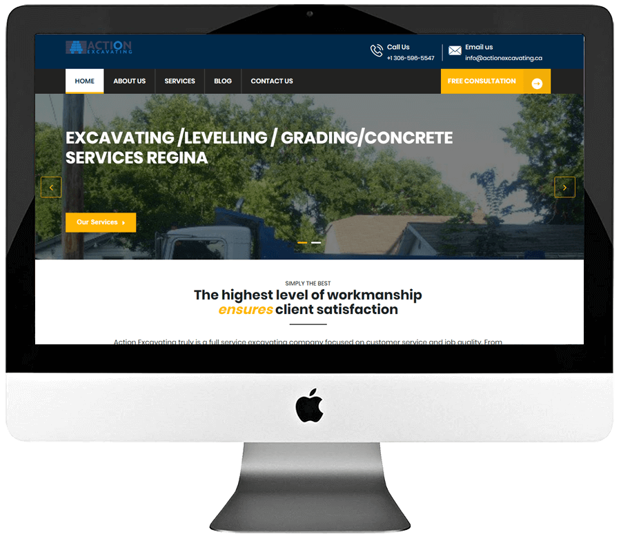 Excavating Company Responsive WordPress Website Design & Development