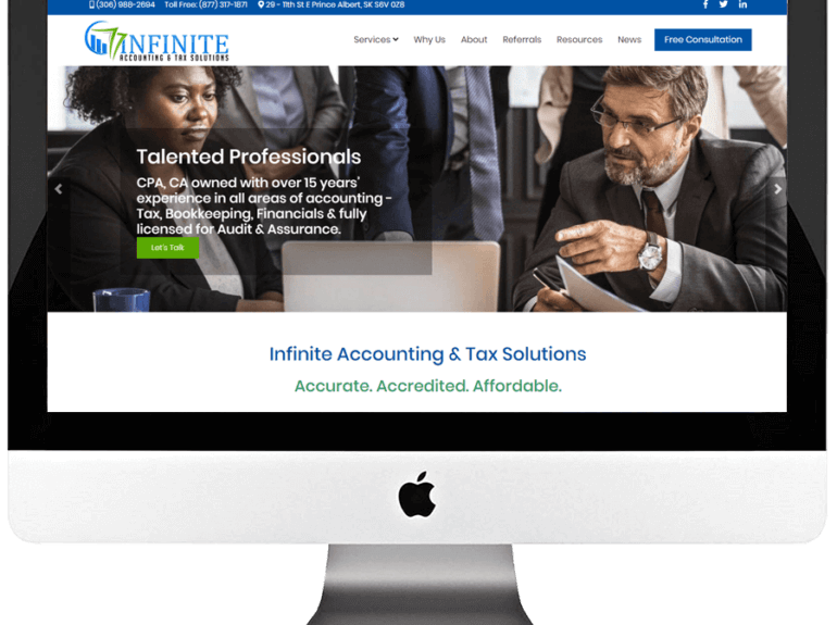 Chartered Professional Accountant Responsive WordPress Website Design & Development