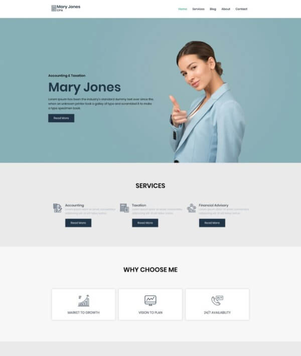 Accounting Firms WordPress Website Development