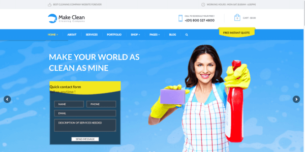 Cleaning Company WordPress Website Design Services
