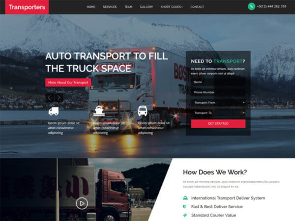 Logistics WordPress Website Design Services