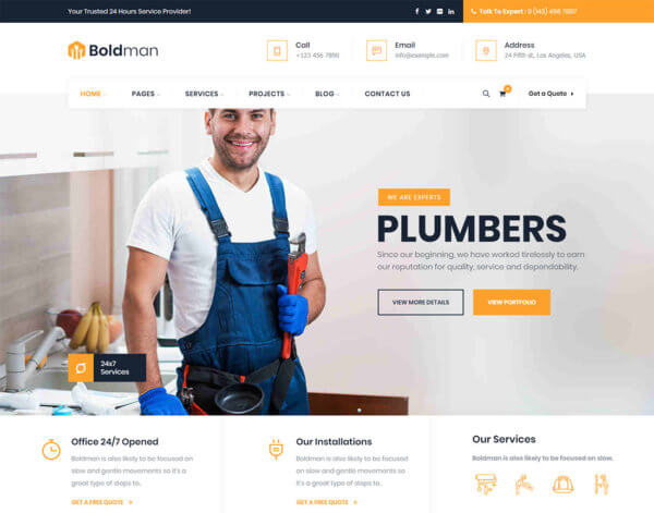 Plumbing WordPress Website Design